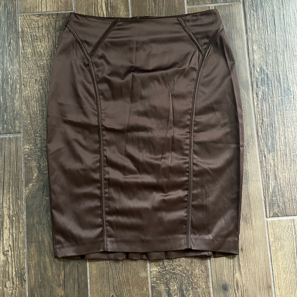 BCX silk pencil skirt